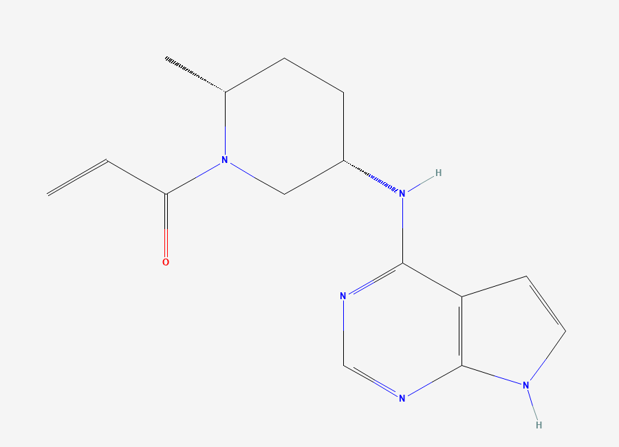 Two-dimensional chemical structure of (2R,5S)-Ritlecitinib