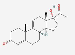 Two-dimensional chemical structure of 21-Desacetoxy Anecortave / 21-Deoxy Hydrocortisone, CAS 34184-82-2
