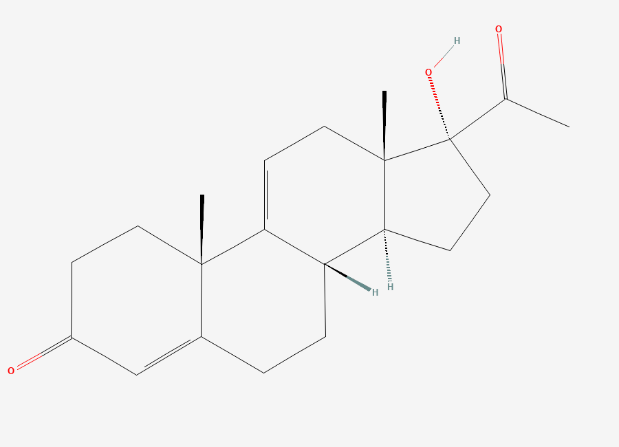 Two-dimensional chemical structure of 21-Desacetoxy Anecortave / 21-Deoxy Hydrocortisone, CAS 34184-82-2
