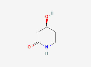 Two-dimensional chemical structure of (4S)-4-hydroxypiperidin-2-one