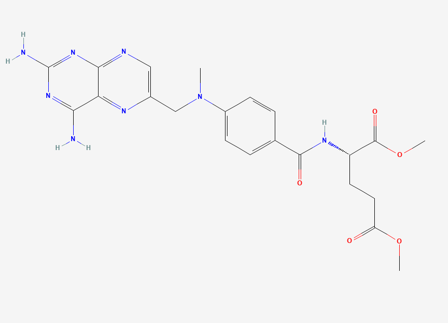Two-dimensional chemical structure of Dimethyl methotrexate