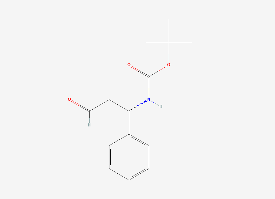 Two-dimensional chemical structure of Boc-(S)-3-Amino-3-phenylpropanal