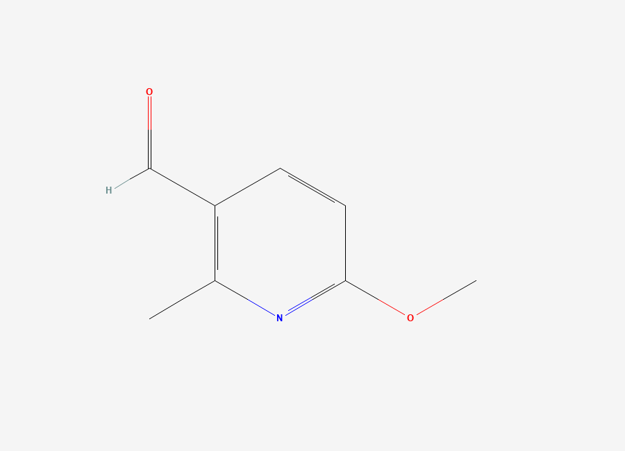 Two-dimensional chemical structure of 6-Methoxy-2-methylpyridine-3-carbaldehyde