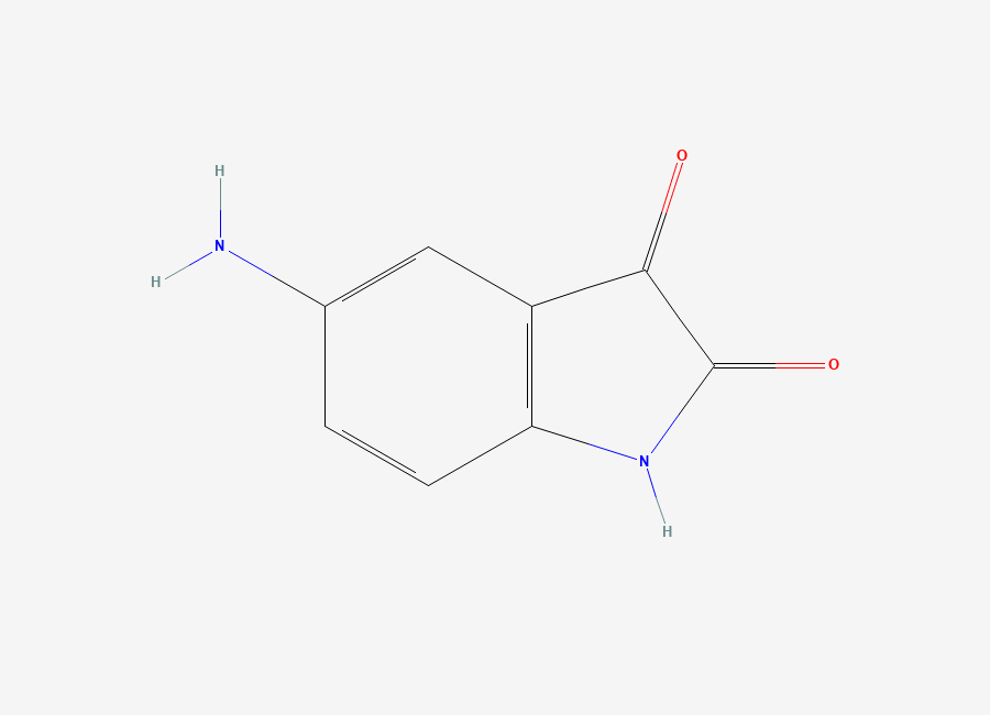 Two-dimensional chemical structure of 5-Aminoisatin