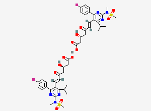 Two-dimensional chemical structure of Calcium (R,E)-7-(4-(4-fluorophenyl)-6-isopropyl-2-(N-methylmethylsulfonamido)pyrimidin-5-yl)-3-hydroxy-5-oxohept-6-enoate