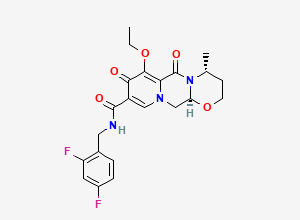 Two-dimensional chemical structure of Dolutegravir O-Ethyl Impurity/ Dolutegravir Inhouse Impurity C, CAS 1802141-49-6