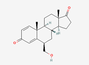 Two-dimensional chemical structure of 6beta-Hydroxymethylandrosta-1,4-diene-3,17-dione