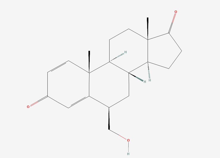Two-dimensional chemical structure of 6beta-Hydroxymethylandrosta-1,4-diene-3,17-dione