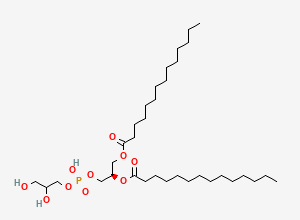 Two-dimensional chemical structure of 1,2-Dimyristoyl-sn-glycero-3-(phospho-rac-(1-glycerol))