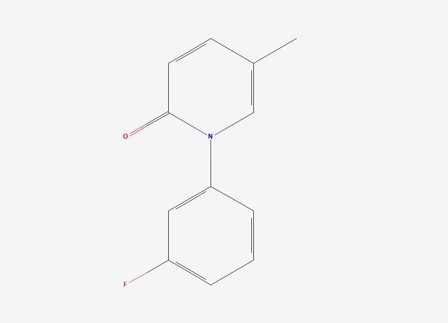 Two-dimensional chemical structure of Fluorofenidone, CAS 848353-85-5