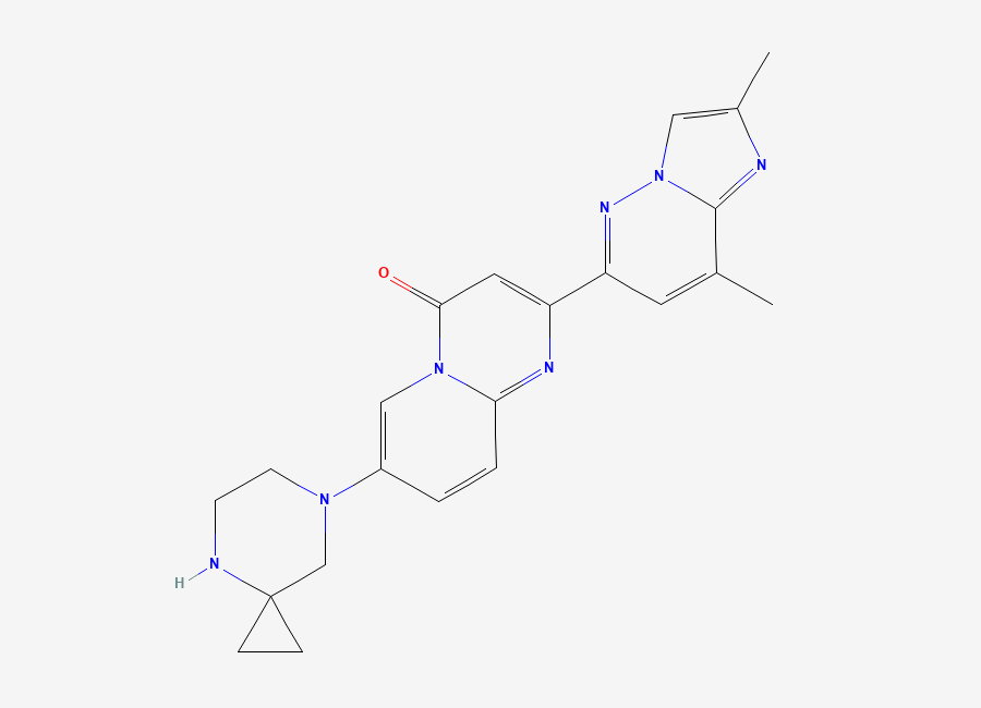 Two-dimensional chemical structure of Risdiplam, CAS 1825352-65-5