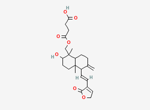 Two-dimensional chemical structure of Andrographolide Impurity 1