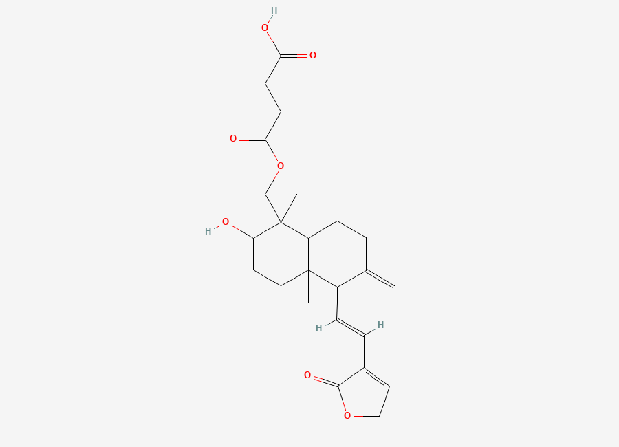 Two-dimensional chemical structure of Andrographolide Impurity 1