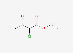Two-dimensional chemical structure of Ethyl 2-chloroacetoacetate, CAS 609-15-4