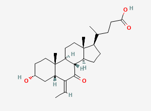 Two-dimensional chemical structure of (E)-Obeticholic Acid Impurity 30