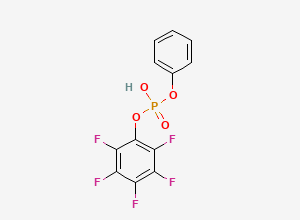 Two-dimensional chemical structure of Perfluorophenyl phenyl hydrogen phosphate