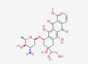 Two-dimensional chemical structure of Doxorubicinol Impurity 3