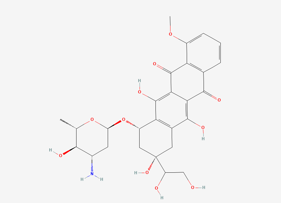 Two-dimensional chemical structure of Doxorubicinol Impurity 3
