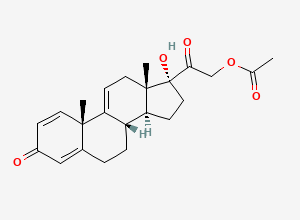Two-dimensional chemical structure of Prednisolone Acetate EP Impurity E, CAS 4380-55-6