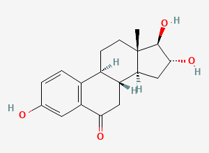 Two-dimensional chemical structure of 6-Oxo Estriol, CAS 7323-86-6