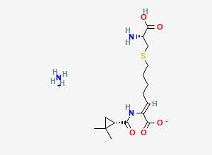 Two-dimensional chemical structure of CIlastatin ammonium salt
