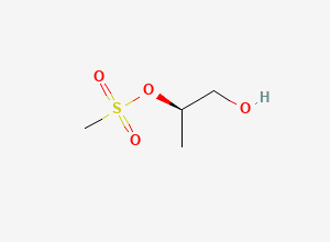Two-dimensional chemical structure of 1-Hydroxypropan-2-yl methanesulfonate, (2R)-