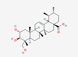 Two-dimensional chemical structure of Asiatic Acid