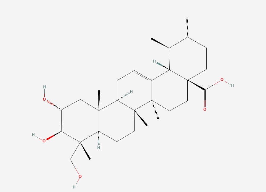 Two-dimensional chemical structure of Asiatic Acid