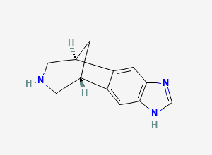 Two-dimensional chemical structure of 1,5,6,7,8,9-Hexahydro-5,9-methanoimidazo[4',5':4,5]benzo[1,2-d]azepine, CAS 357424-12-5