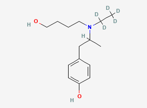 Two-dimensional chemical structure of Desmethyl Mebeverine Alcohol-D5