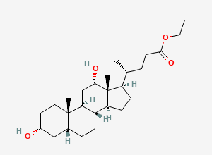 Two-dimensional chemical structure of Ethyl Deoxycholate / Deoxycholic Acid Ethyl Ester, CAS 69519-35-3