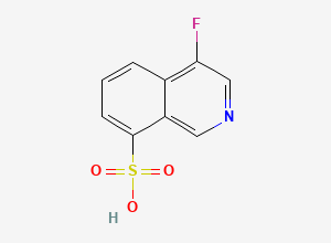 Two-dimensional chemical structure of 8-Isoquinolinesulfonic acid, 4-fluoro, CAS 1334294-09-5
