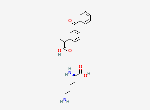 Two-dimensional chemical structure of Ketoprofen Lysinate, CAS 57469-78-0