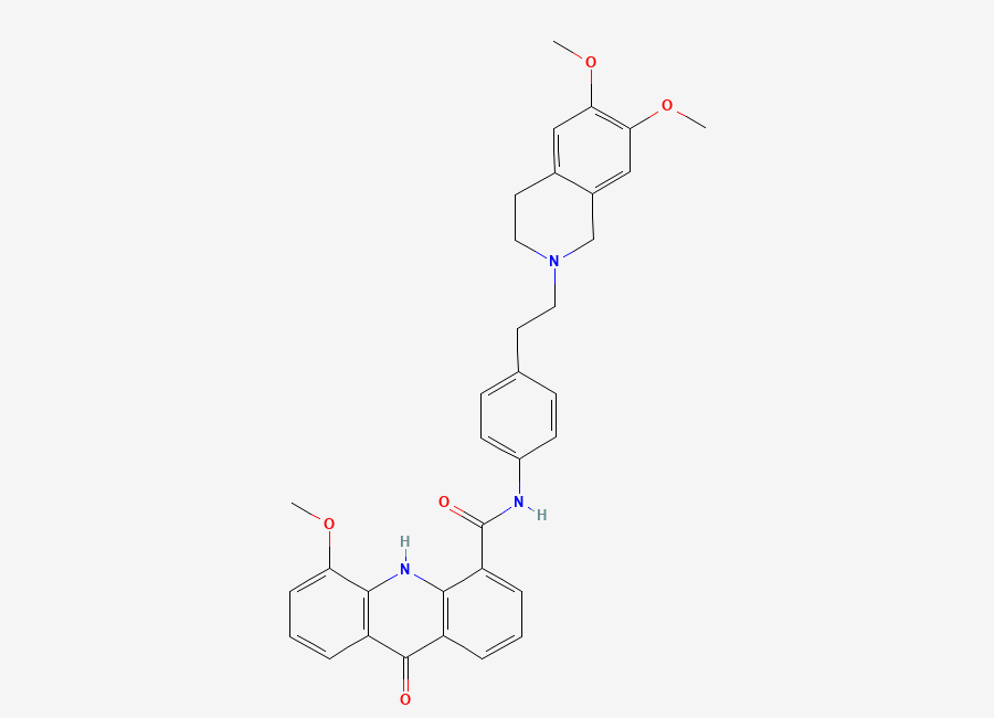 Two-dimensional chemical structure of Elacridar