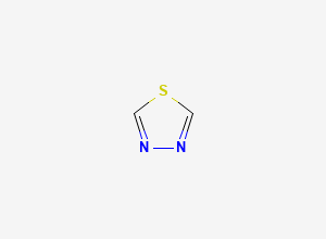 Two-dimensional chemical structure of 1,3,4-thiadiazole, CAS 289-06-5
