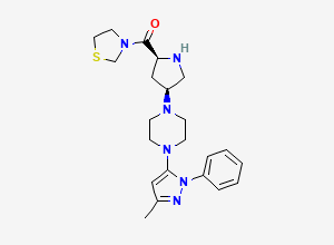 Two-dimensional chemical structure of Teneligliptin