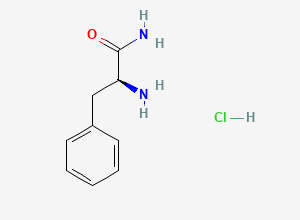 Two-dimensional chemical structure of Phenylalanine amide hydrochloride