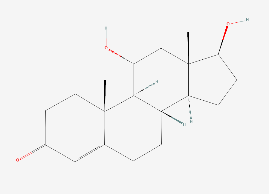 Two-dimensional chemical structure of 11alpha-Hydroxytestosterone