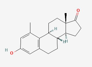 Two-dimensional chemical structure of 1-Methylestrone