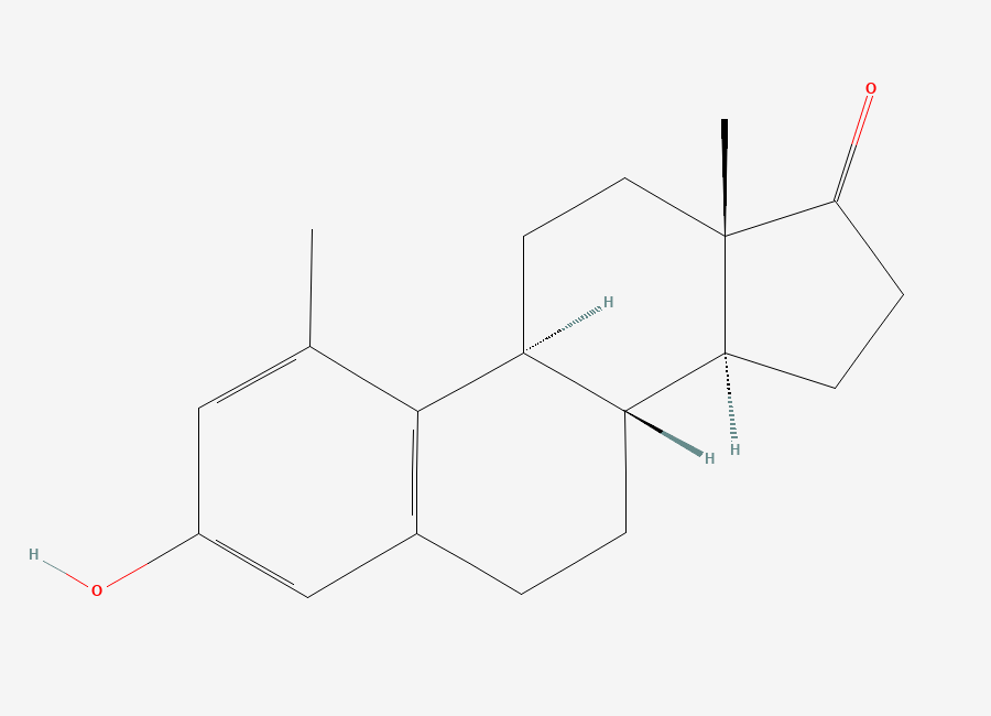 Two-dimensional chemical structure of 1-Methylestrone