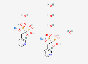 Two-dimensional chemical structure of Risedronate sodium 2.5-hydrate CRS (Y0001541), CAS 329003-65-8