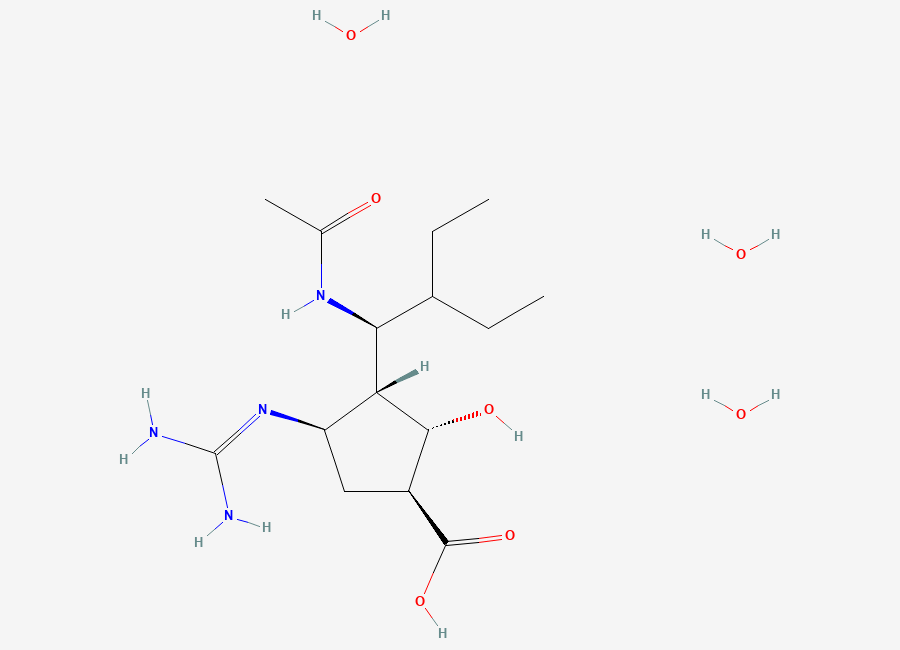 Two-dimensional chemical structure of Peramivir trihydrate