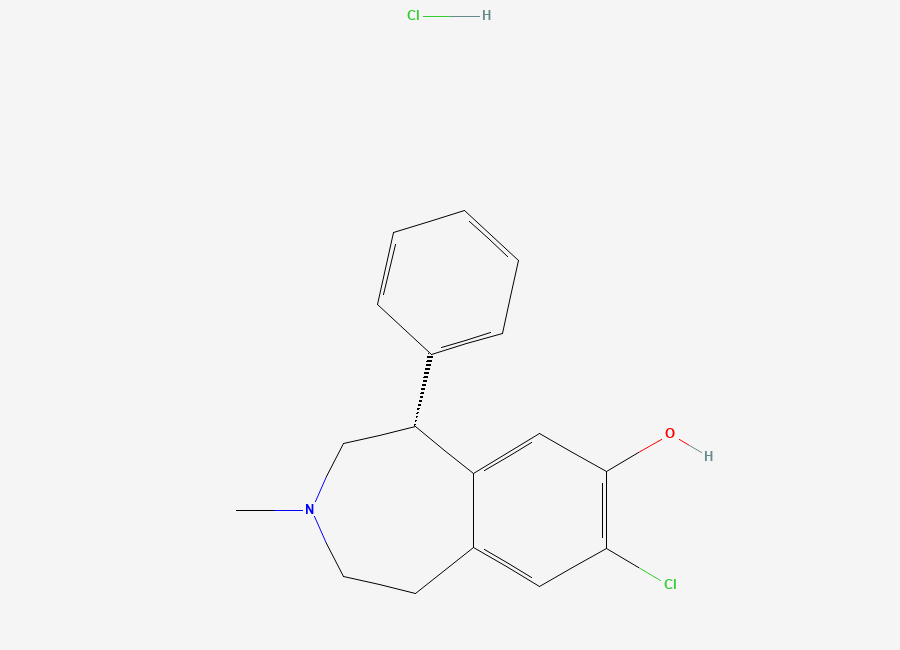 Two-dimensional chemical structure of SCH-23390 hydrochloride