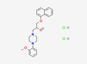 Two-dimensional chemical structure of Naftopidil Dihydrochloride
