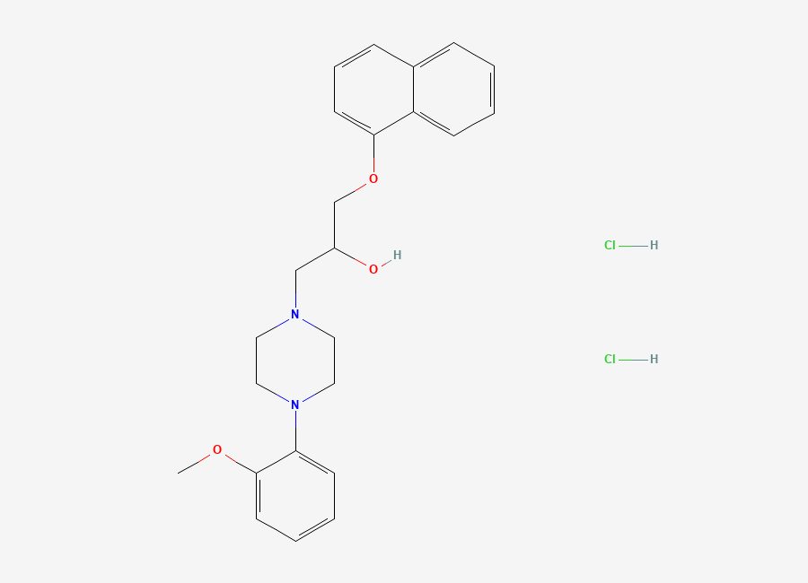 Two-dimensional chemical structure of Naftopidil Dihydrochloride