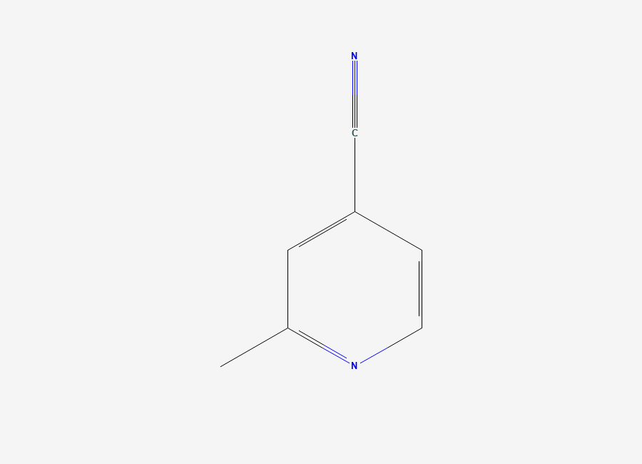Two-dimensional chemical structure of 2-Methylpyridine-4-carbonitrile