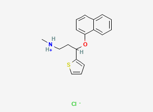 Two-dimensional chemical structure of Duloxetine EP Impurity A /Duloxetine Related Compound A/ Duloxetine R-Isomer (HCl salt), CAS 910138-96-4