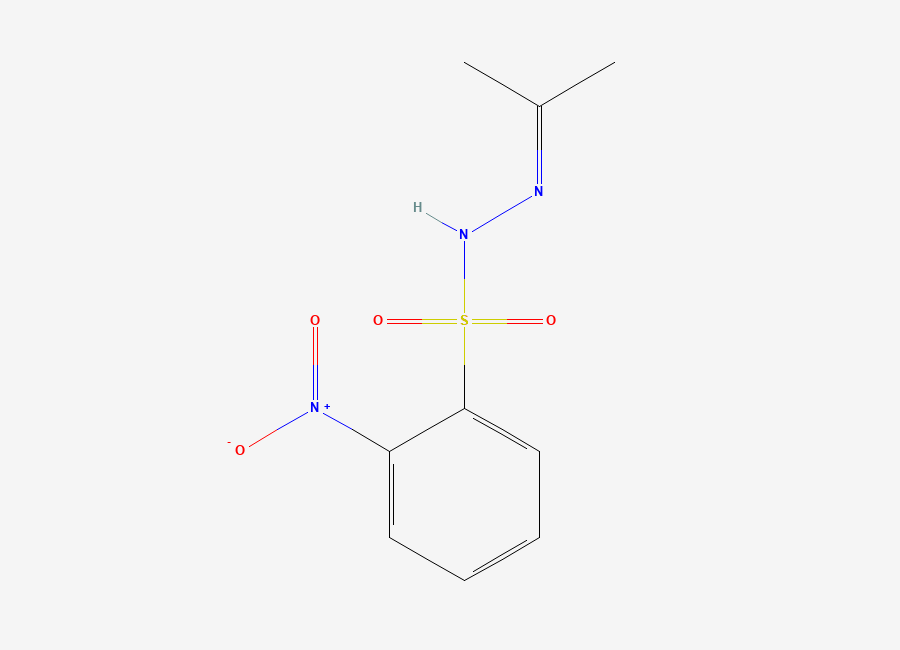 Two-dimensional chemical structure of N'-Isopropylidene-2-nitrobenzenesulfonohydrazide