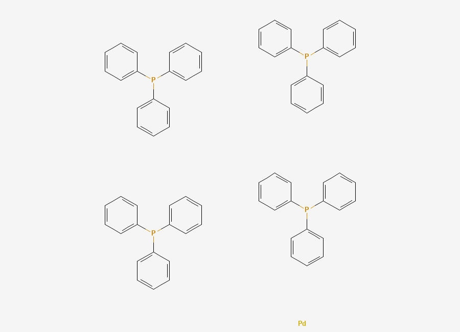 Two-dimensional chemical structure of Tetrakis(triphenylphosphine)palladium