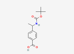 Two-dimensional chemical structure of 4-(1-{[(Tert-butoxy)carbonyl]amino}ethyl)benzoic acid
